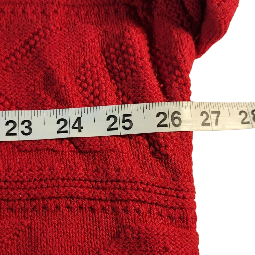 Par Four Cable 3D Knit Red Cold Weather Winter Sweater Men's XXL - Picture 10 of 12